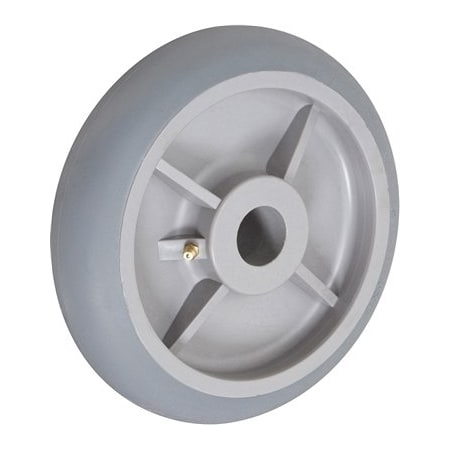 Casterhq 8"x2" CROWNED GRAY THERMO RUBBER (NON MARKING) WHEEL, 600 LBS CAPAC MRC-8M7